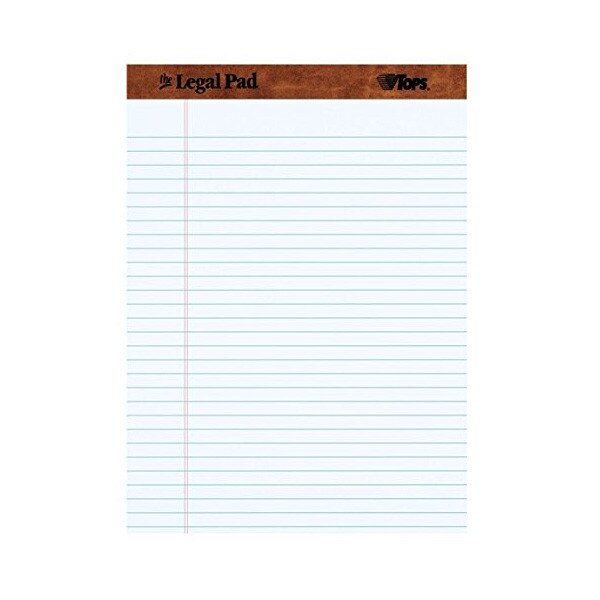 Standard White Legal Pads 8.5 x 11" MedSTAT